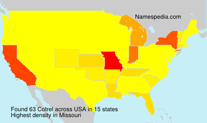 Surname Cotrel in USA Surname Cotrel in USA