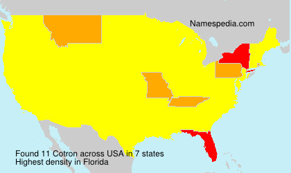 Surname Cotron in USA Surname Cotron in USA