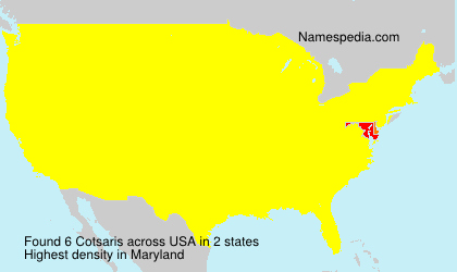 Surname Cotsaris in USA Surname Cotsaris in USA