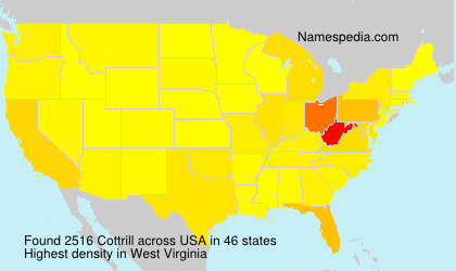 Surname Cottrill in USA Surname Cottrill in USA
