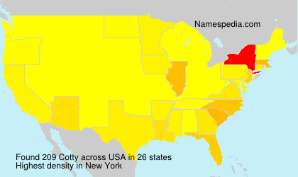 Surname Cotty in USA Surname Cotty in USA