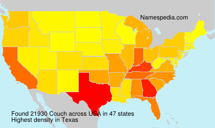 Surname Couch in USA Surname Couch in USA