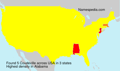 Surname Coudeville in USA Surname Coudeville in USA