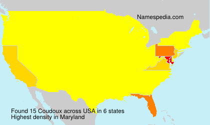 Surname Coudoux in USA Surname Coudoux in USA