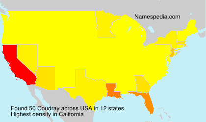 Surname Coudray in USA Surname Coudray in USA
