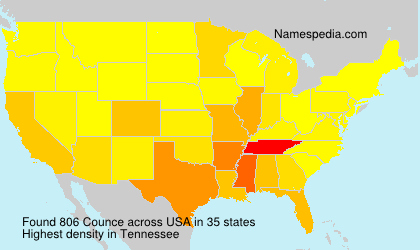 Surname Counce in USA Surname Counce in USA