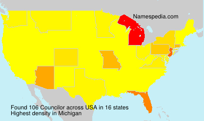 Surname Councilor in USA Surname Councilor in USA