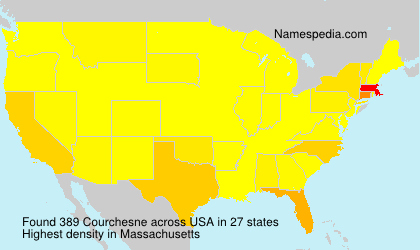 Surname Courchesne in USA Surname Courchesne in USA
