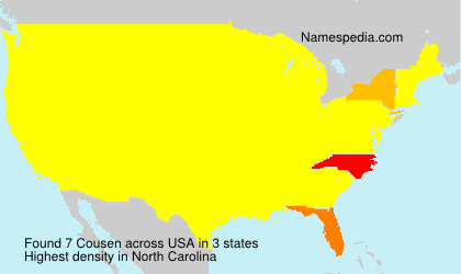 Surname Cousen in USA Surname Cousen in USA