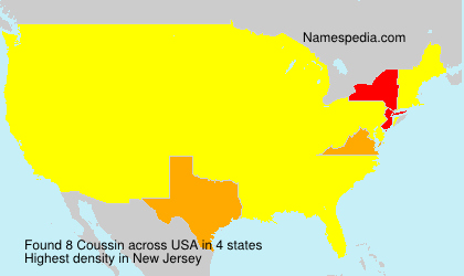 Surname Coussin in USA Surname Coussin in USA
