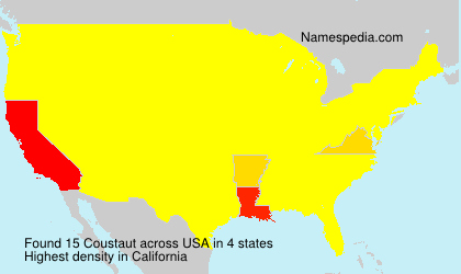 Surname Coustaut in USA Surname Coustaut in USA