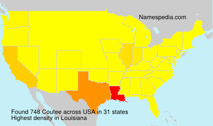 Surname Coutee in USA Surname Coutee in USA