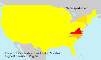 Surname Coutlakis in USA Surname Coutlakis in USA