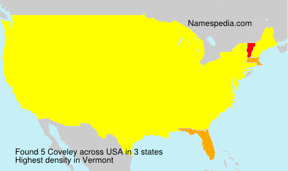 Surname Coveley in USA Surname Coveley in USA
