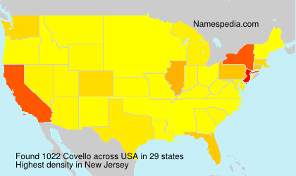 Surname Covello in USA Surname Covello in USA
