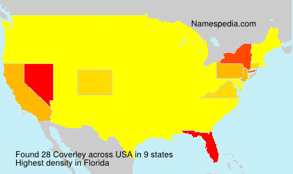 Surname Coverley in USA Surname Coverley in USA