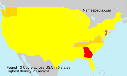 Surname Covre in USA Surname Covre in USA