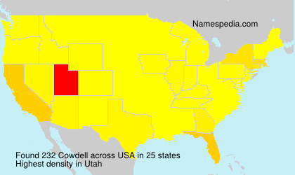 Surname Cowdell in USA Surname Cowdell in USA