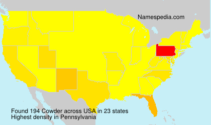 Surname Cowder in USA Surname Cowder in USA