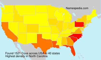 Surname Coxe in USA Surname Coxe in USA