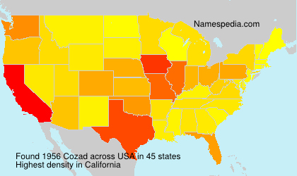 Surname Cozad in USA Surname Cozad in USA