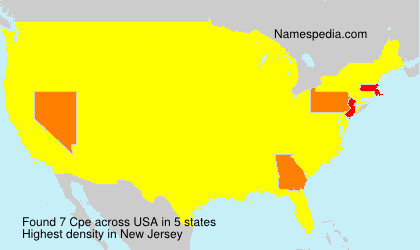 Surname Cpe in USA Surname Cpe in USA