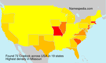 Surname Cradock in USA Surname Cradock in USA