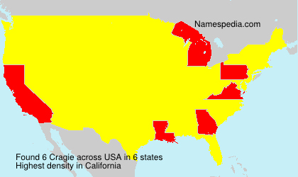 Surname Cragie in USA Surname Cragie in USA