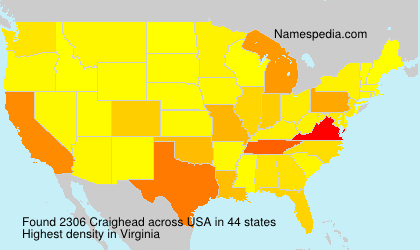 Surname Craighead in USA Surname Craighead in USA