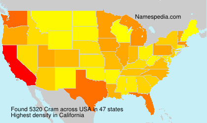 Surname Cram in USA Surname Cram in USA