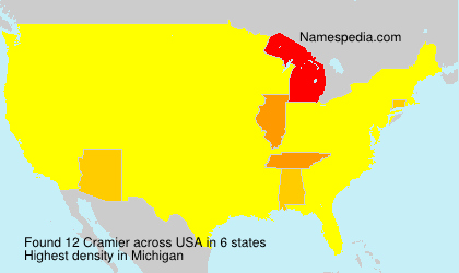 Surname Cramier in USA Surname Cramier in USA