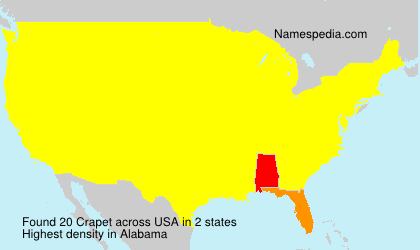 Surname Crapet in USA Surname Crapet in USA