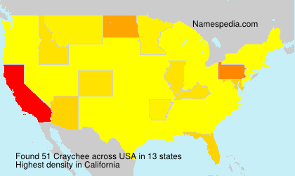 Surname Craychee in USA