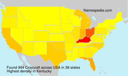 Surname Craycraft in USA Surname Craycraft in USA