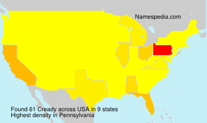 Surname Cready in USA Surname Cready in USA