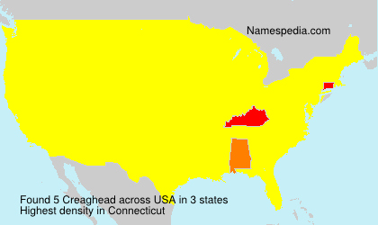 Surname Creaghead in USA Surname Creaghead in USA