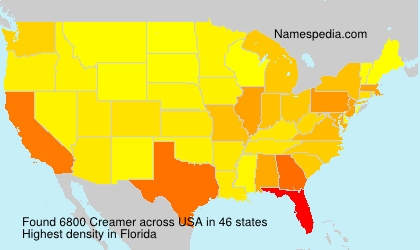 Surname Creamer in USA Surname Creamer in USA