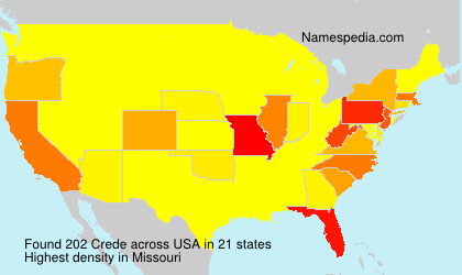 Surname Crede in USA Surname Crede in USA