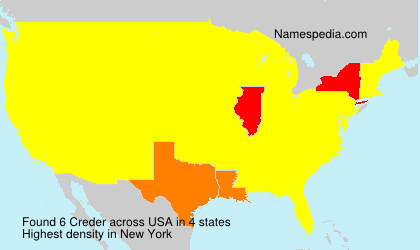 Surname Creder in USA Surname Creder in USA