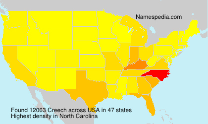 Surname Creech in USA Surname Creech in USA