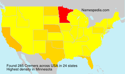 Surname Cremers in USA Surname Cremers in USA