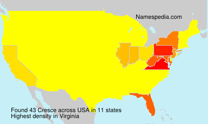 Surname Cresce in USA Surname Cresce in USA