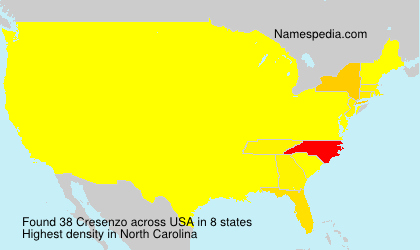 Surname Cresenzo in USA Surname Cresenzo in USA