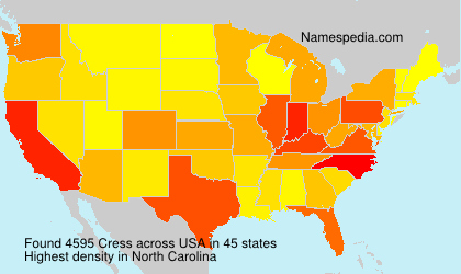 Surname Cress in USA Surname Cress in USA