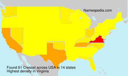 Surname Cressel in USA Surname Cressel in USA