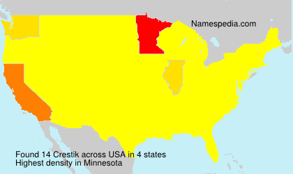 Surname Crestik in USA Surname Crestik in USA