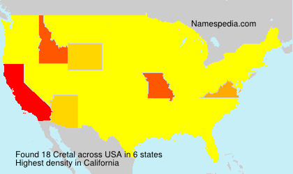 Surname Cretal in USA Surname Cretal in USA