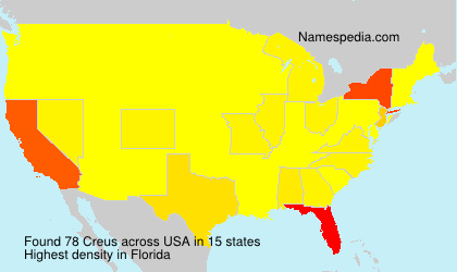 Surname Creus in USA Surname Creus in USA