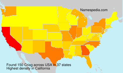 Surname Criag in USA Surname Criag in USA