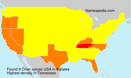 Surname Crian in USA Surname Crian in USA